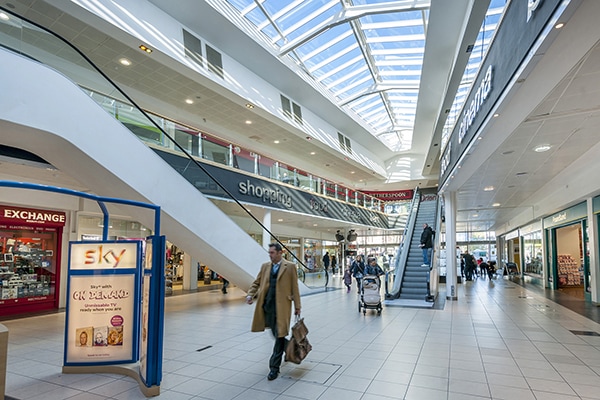 Inside the West 12 shopping centre