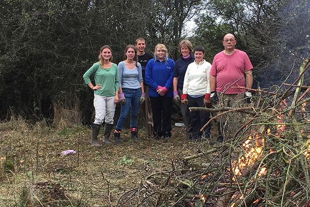 Grundon volunteers help to tackle the clear-up operation