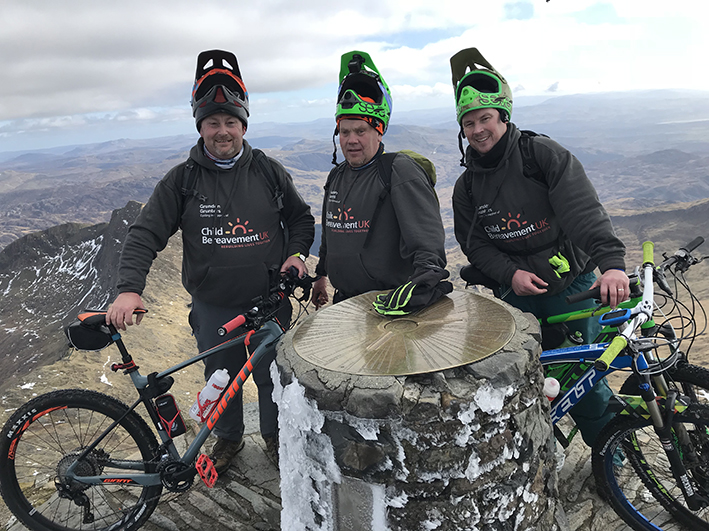 The 'Grundon Grunters' at the top of Snowdon