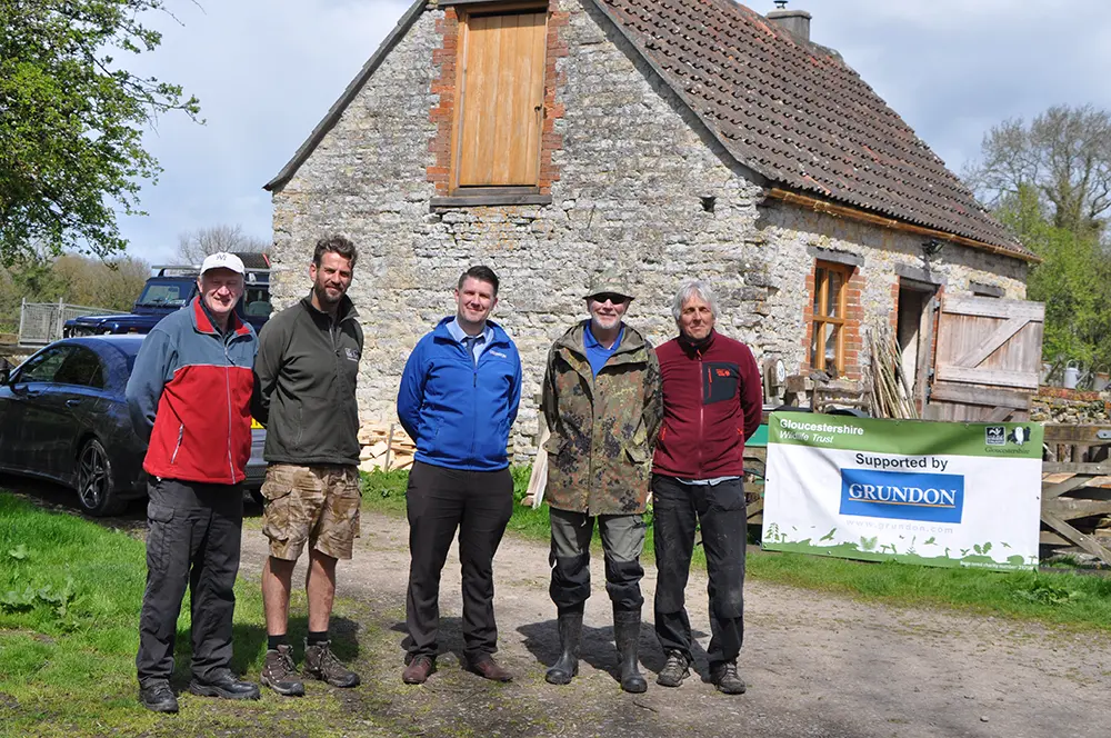 Anthony Foxlee-Brown, Head of Marketing and Communications at Grundon joined Neil Lodge, Reserve Warden and the volunteers at Lower Woods Nature Reserve.