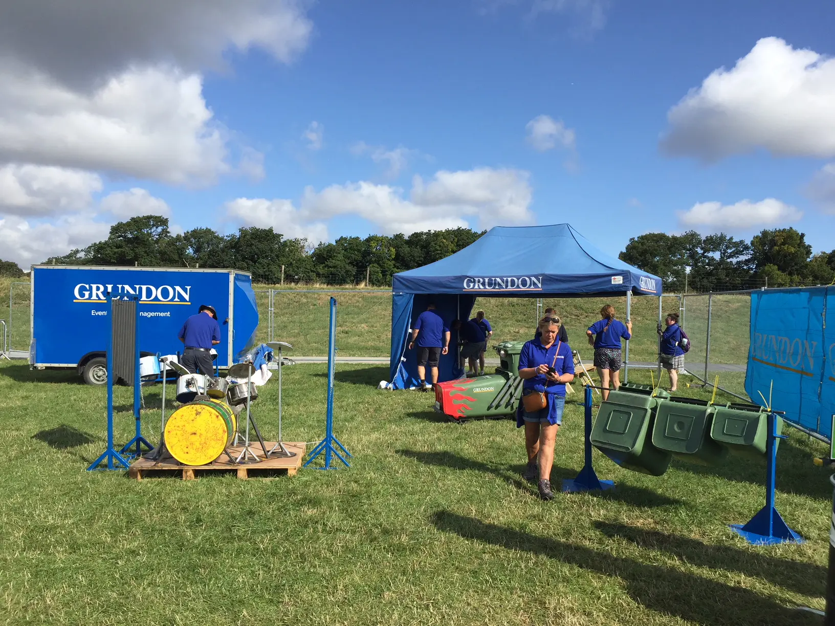 The Grundon stand featured upcycled musical instruments to attract youngsters