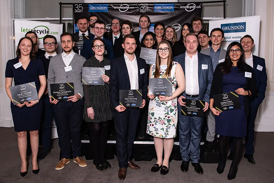 Rising stars of the waste and recycling sector were recognised as achieving 35-under-35 award status at a special awards event hosted by Letsrecycle.com