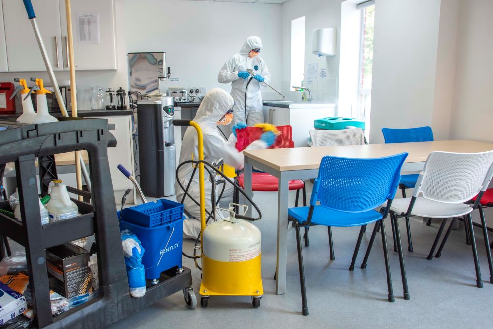 Lansdown Insurance General Manager Darren Bee has been determined to give employees peace of mind by implementing a thorough deep cleaning programme throughout the building.