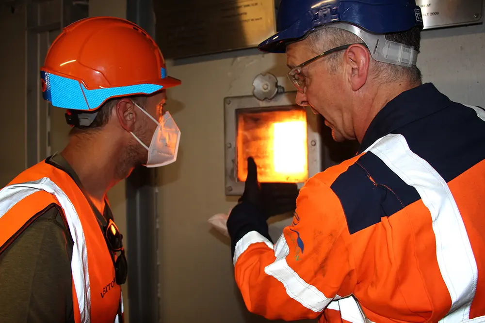 During his tour of the Lakeside Energy from Waste facility, Sebastian learned how non-recyclable waste is used to generate electricity.