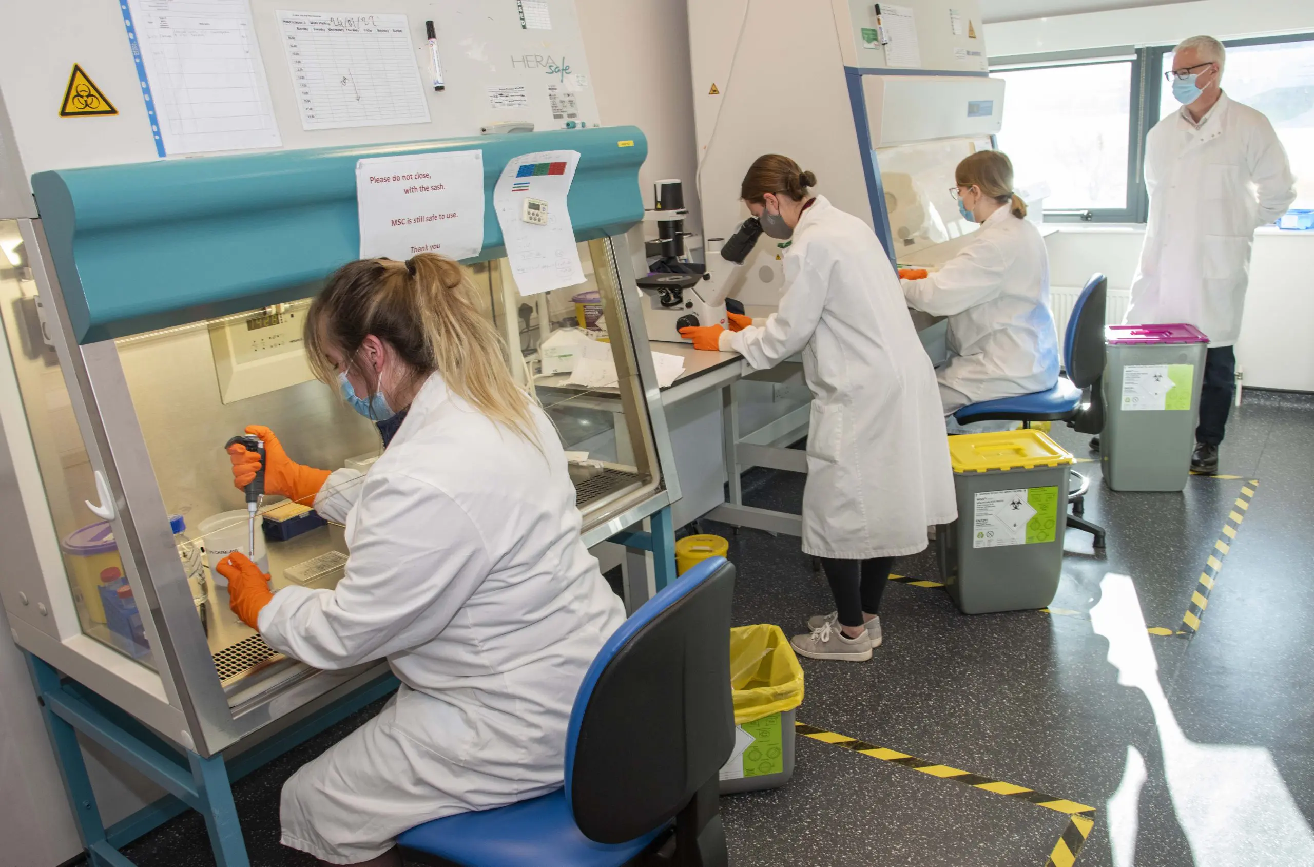 The University of Surrey has been trialling the new clinical waste containers in its laboratories.