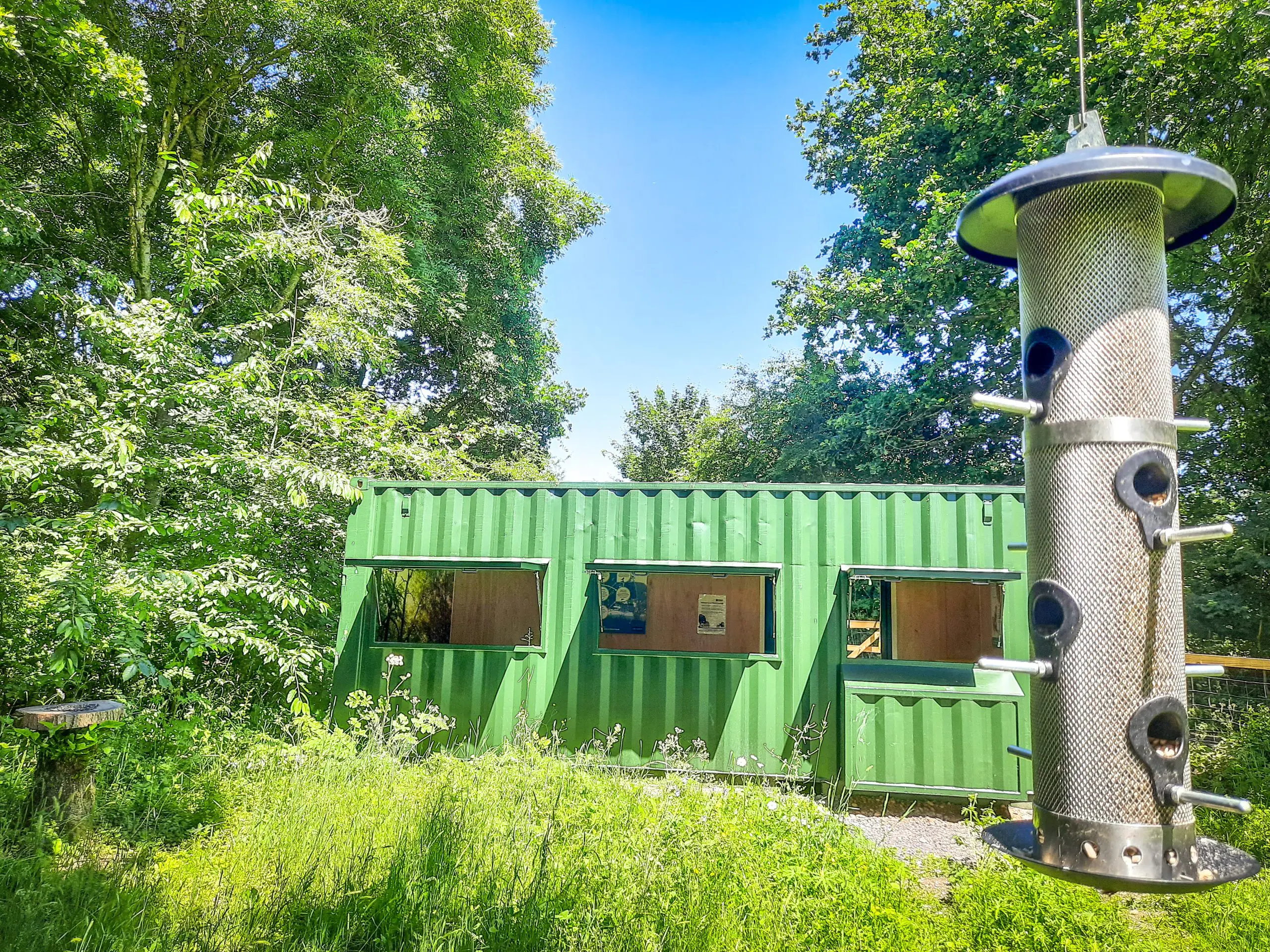Nestled in the woodland near the visitor centre is the second bird hide, complete with interpretation boards and a new wooden bird feeder.