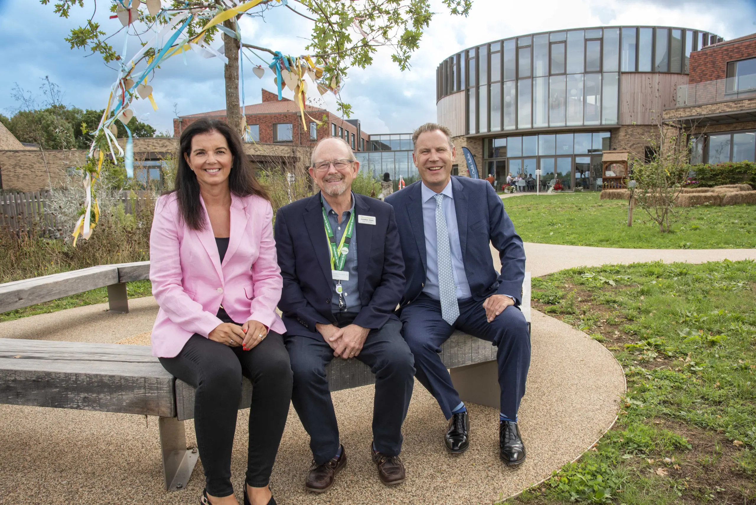 Grundon Waste Management provided a £24,000 grant through the Landfill Communities Fund for wildflowers to be sown across the eight acre grounds. Derna and Neil Grundon joined the Thames Hospice's Chair of Trustees, Jonathan Jones (centre) at the unveiling of a special plaque featuring the names of organisations which had supported the gardens project at the hospice site.