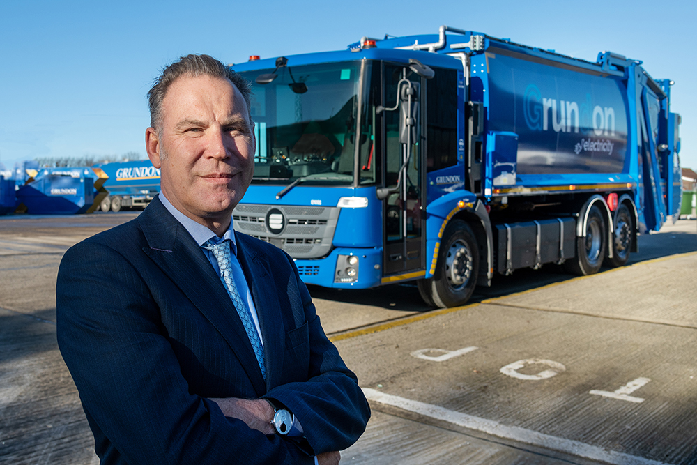 Neil Grundon with one of the new electric vehicles