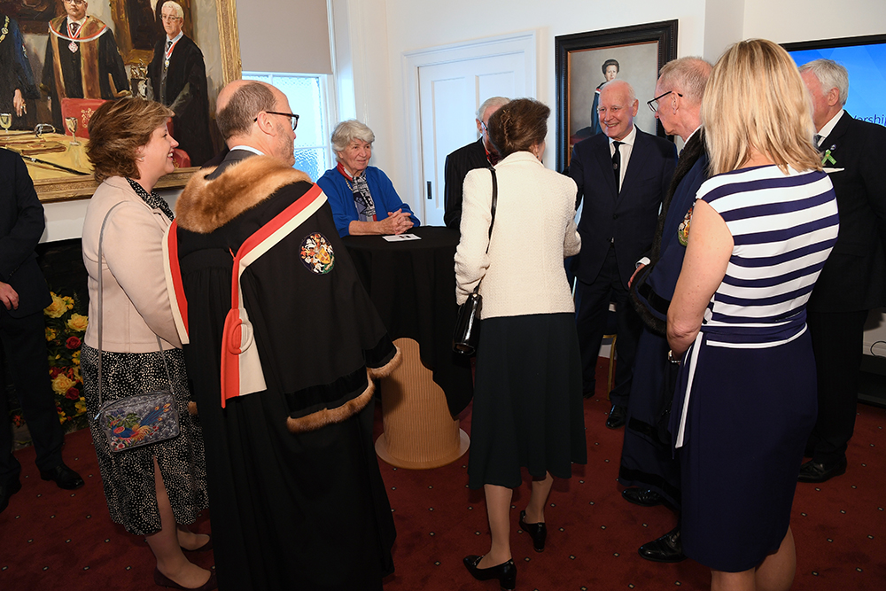 Her Royal Highness the Princess Royal meets Norman Grundon and fellow dignitaries at the official opening of the museum.