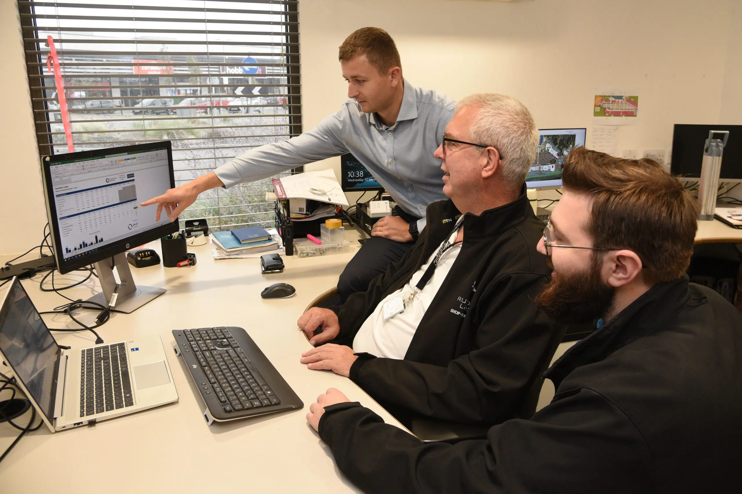 Analysing the latest collection statistics: (l-r) James Luckett, Alan Rademaker and Jamie Denney