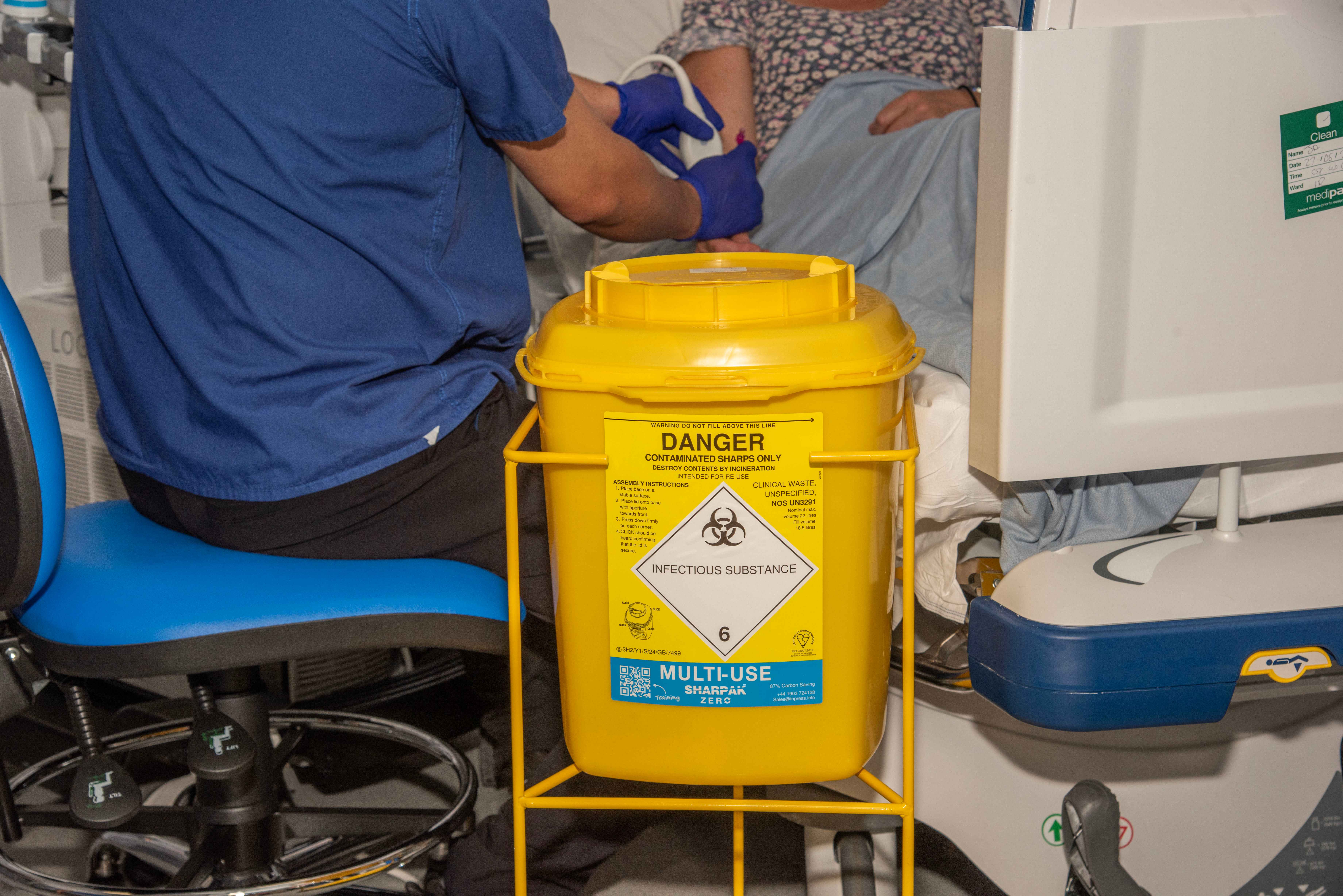 New-style reusable sharps containers in use at West Herts NHS Trust 