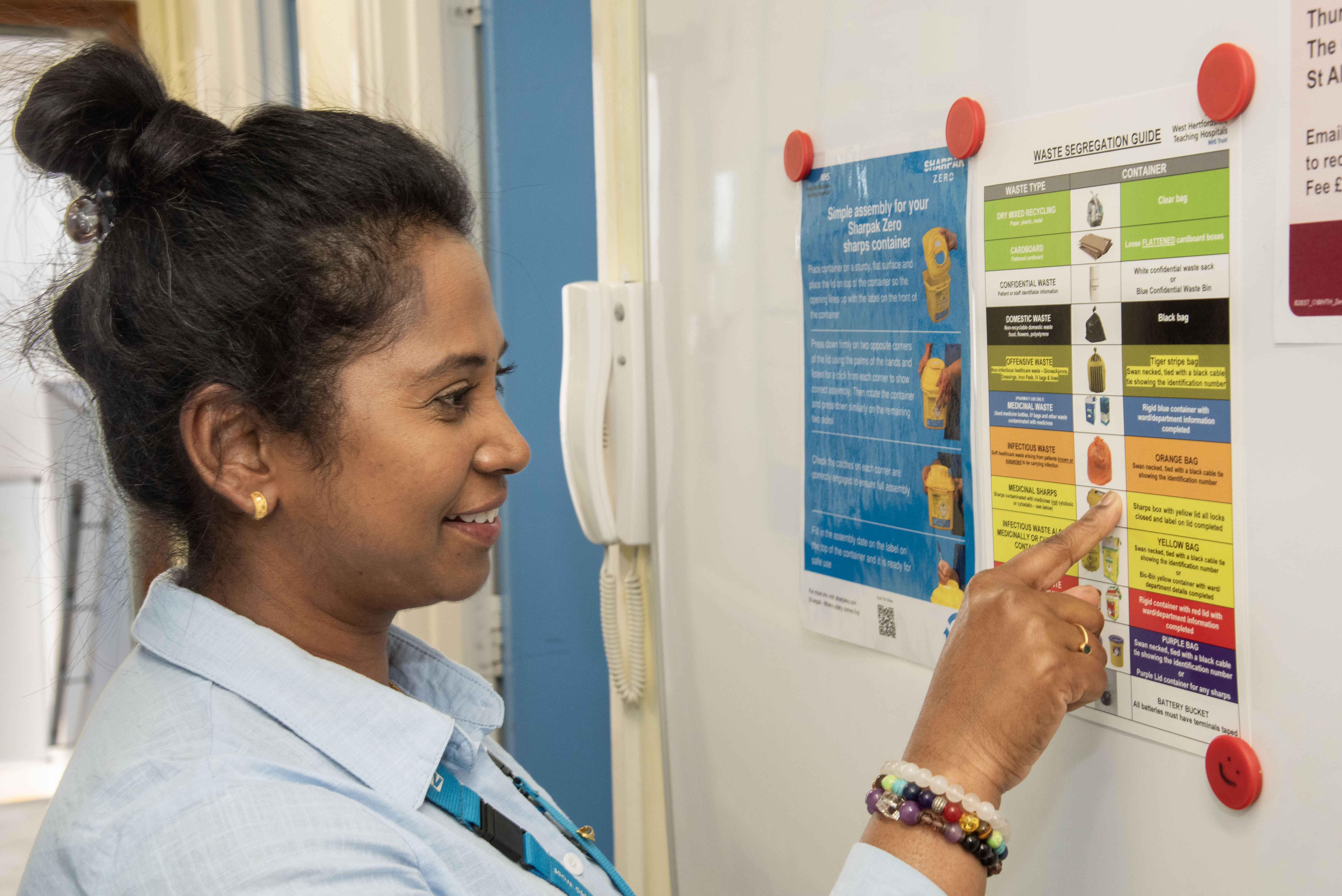 Waste signage and posters ensure that all NHS employees involved in waste processes understand the importance of correct segregation